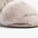 Ladies Poppy Open Toe Sheepskin Slider Dove Extra Image 4 Preview